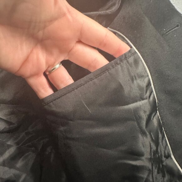 Lauren Ralph Lauren Wool Blend Overcoat Mens‎ 48R Black Jake Collared Jacket - Picture 11 of 14